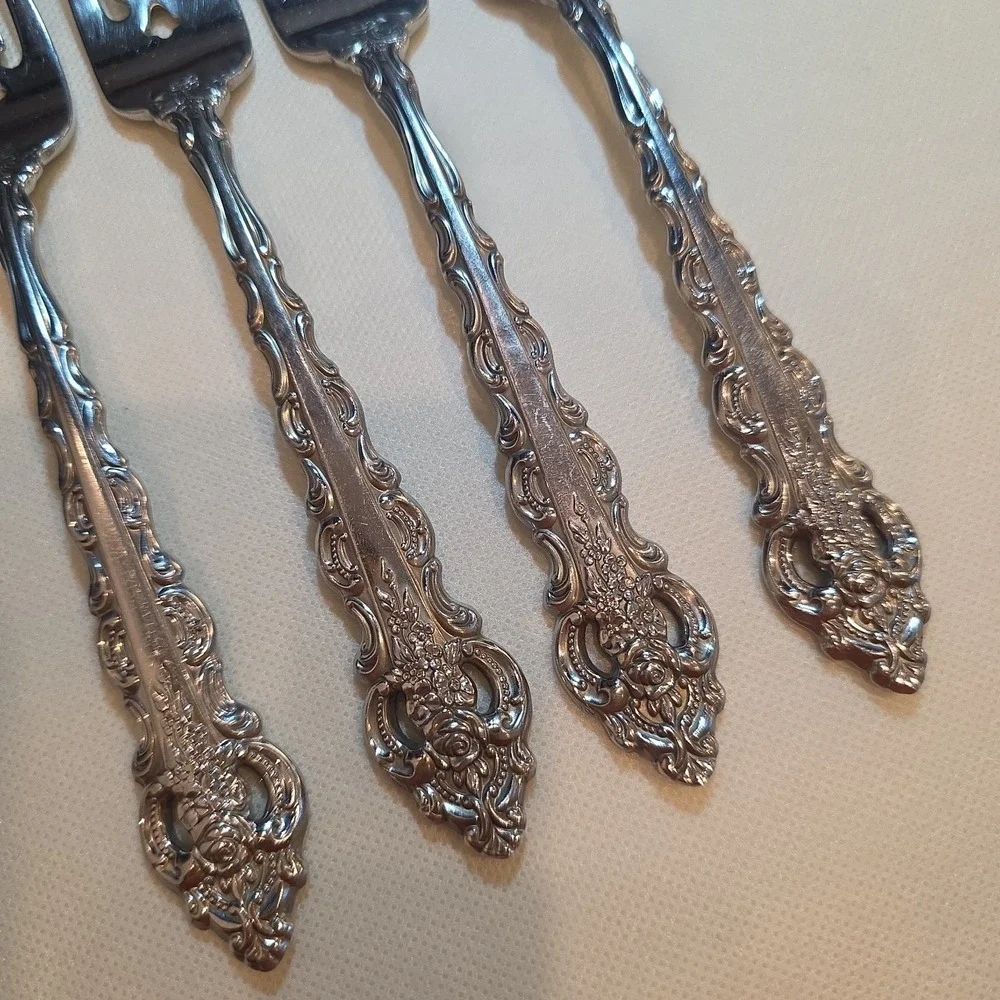 Vintage Oneida Michelangelo Stainless Steel Dinner Fork Set Of 4